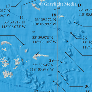 Detailed fishing map of Izor's Reef, includes shaded relief and hard bottom data